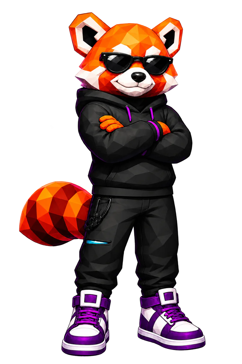 Panda de Red Panda Designs junto a una pantalla